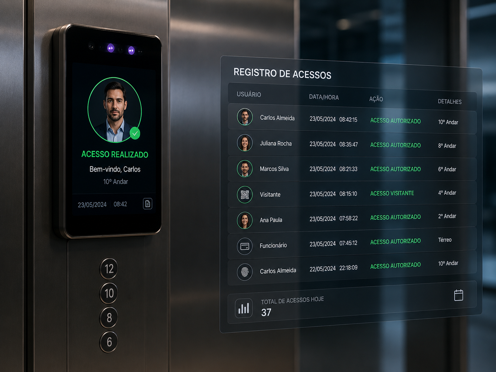 Registro automático das ações no sistema
